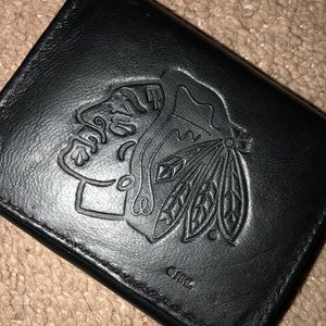 Blackhawks leather wallet